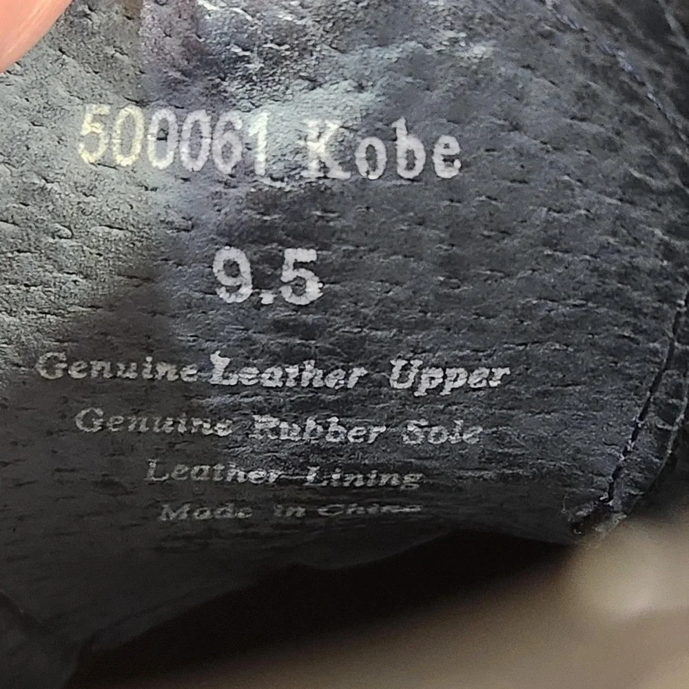 Aston Grey Kobe Shoes Mens Size 9.5 Black Leather Brogue Cap Toe Oxford‎ Dress